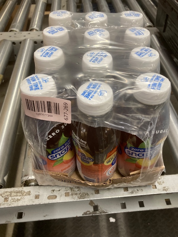 Photo 1 of *BBD Dec 25, 2026* Snapple Zero Sugar Peach Tea, 12 pack