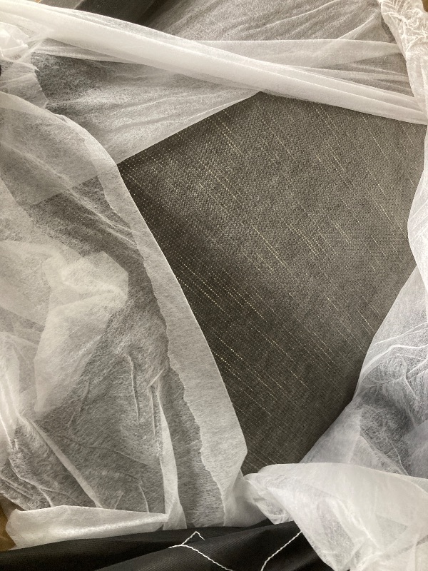 Photo 1 of *BOXES 1/2 & 2/2* Benzara Tiu 39 Inch Accent Chair- Lumbar Pillow- Gray Chenille- Metal- Solid Wood