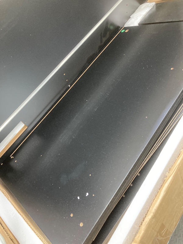 Photo 1 of *HEAVY* 47'' W Large Vanity Desk with Mirror and Lights, 8 Storage Shelves 7 Drawers Vanity Table, Big Makeup Vanity Desk with 3 Lighting Modes, Vanity Dresser with Charging Station, Sliding Mirror (Black)