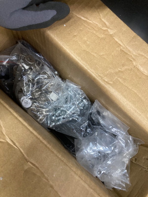 Photo 1 of *HEAVY* 47'' W Large Vanity Desk with Mirror and Lights, 8 Storage Shelves 7 Drawers Vanity Table, Big Makeup Vanity Desk with 3 Lighting Modes, Vanity Dresser with Charging Station, Sliding Mirror (Black)