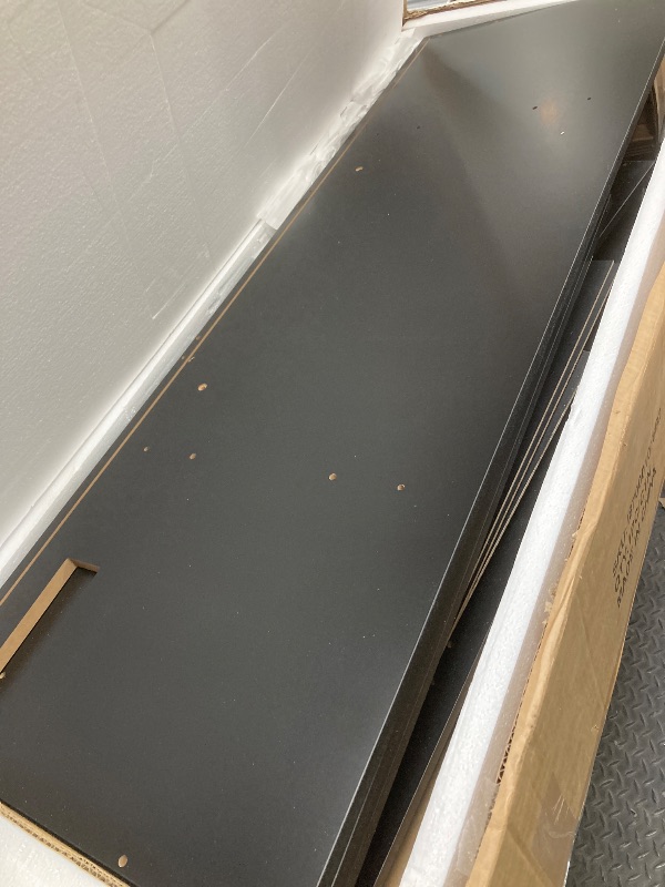 Photo 1 of *HEAVY* 47'' W Large Vanity Desk with Mirror and Lights, 8 Storage Shelves 7 Drawers Vanity Table, Big Makeup Vanity Desk with 3 Lighting Modes, Vanity Dresser with Charging Station, Sliding Mirror (Black)