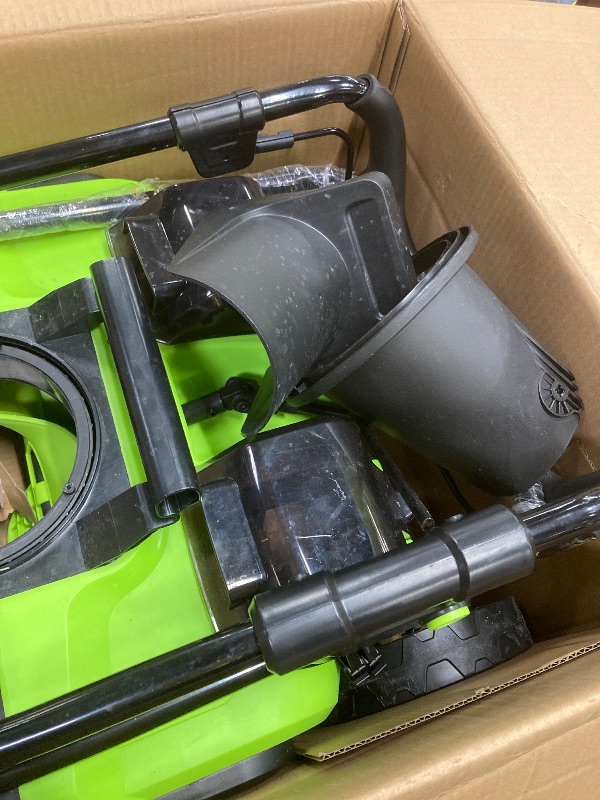 View 2 of *Dirty* Steelite 2x21V Cordless Snow Blower, 20" Snow Thrower with Brushless Motor,850 lbs/Min Electric Snow Remove Machine with 2 x4.0 Ah Batteries & Charger