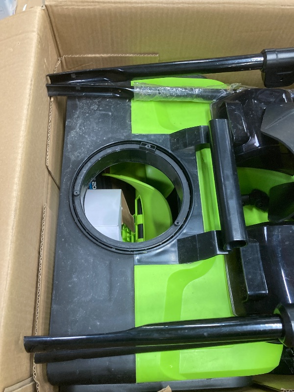 View 3 of *Dirty* Steelite 2x21V Cordless Snow Blower, 20" Snow Thrower with Brushless Motor,850 lbs/Min Electric Snow Remove Machine with 2 x4.0 Ah Batteries & Charger