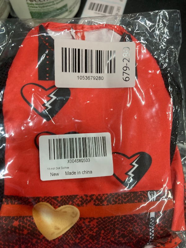Photo 1 of 18 inch Doll Clothes Accessories, 3pcs Including Top?Vest?Pants of Red Style Fits All 18-inch Dolls Across Brands