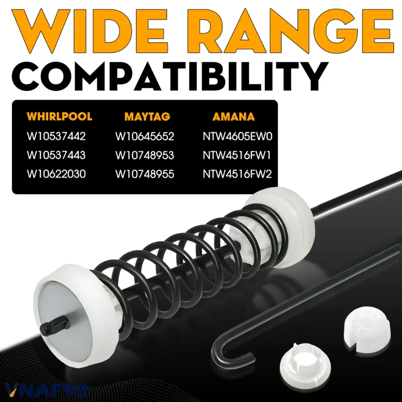 Photo 1 of 2025 W10780045 W10821956 Washing Suspension Rod Kit for Whirlpool Kenmore Maytag Amana Washers, 4Pcs Washer Suspension Rod Kit Replaces For Amana NTW4605EW0 NTW4516FW1 NTW4516FW2 NTW4516FW3 Washer