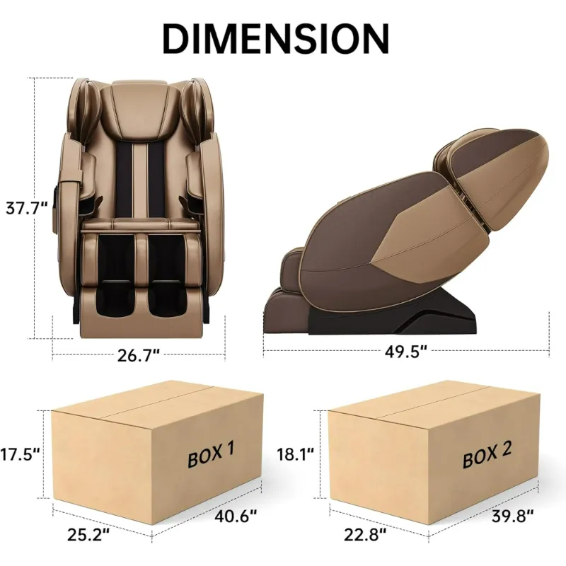 Photo 1 of ***Box 1*** ***Missing box 2****
SMAGREHO Electric Massage Chair, Zero Gravity Full Body Massage Shiatsu Recliner, Brown