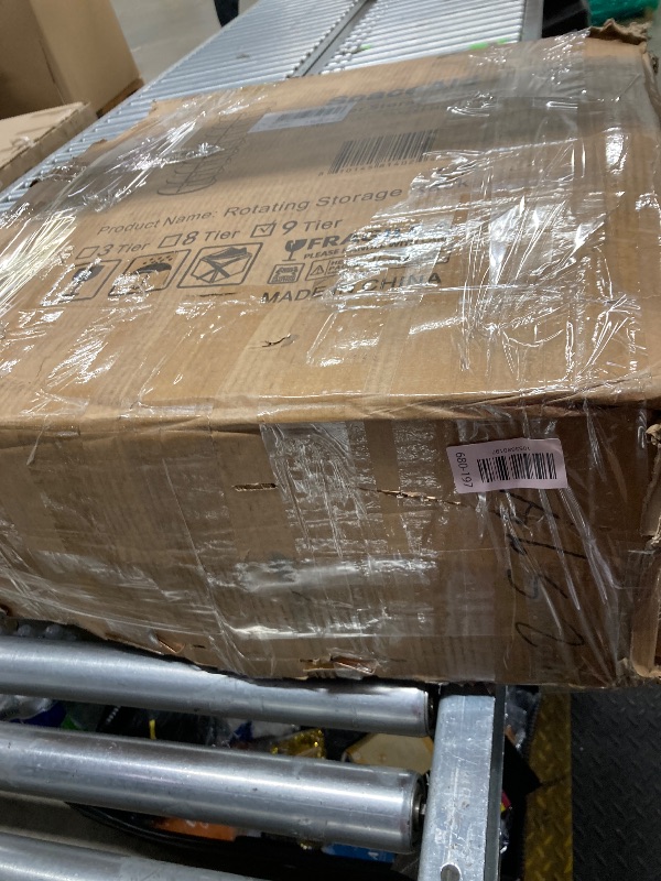 Photo 1 of ***Parts only****
SpaceAid 9 Tier Rotating Shoe Rack Tower, Spinning Shoe Display Lazy Susan, Revolving 360 Shoe Rack Storage Round Carousel, Vertical Handbag Rotate Shoes Closet Organization (9-Tier Black)