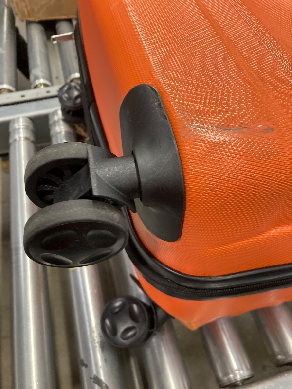 Photo 1 of ***Need to be clean***
Amazon Basics 30" Hardside Large Checked Luggage, Hardshell Suitcase With Wheels, Expandable For Up to 15% More Space, With Scratch-Resistant Surface, Four Multi-directional Wheels, Orange