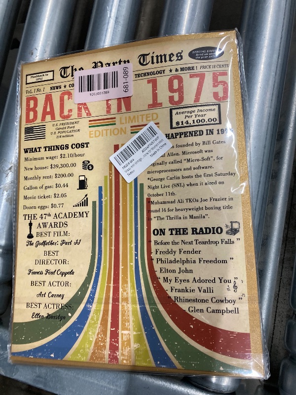 Photo 1 of *******PACK OF 2*****  Vintage 50th Birthday Card, Happy 50th Birthday Gifts for Him Her, Funny 50 Year Old Birthday Gift Ideas for Couple, Unique 50th Birthday Decorations for Women Men