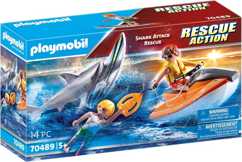 Photo 1 of **NEW WITH DAMAGED PACKAGE***Playmobil Shark Attack and Rescue Boat