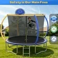 Photo 1 of 10 FT Trampoline for Kids with Basketball Hoop, SEGMART Upgraded Kids Outdoor Trampoline with Enclosure Net and Ladder, Heavy Duty Round Recreational Trampoline for Indoor Outdoor Backyard