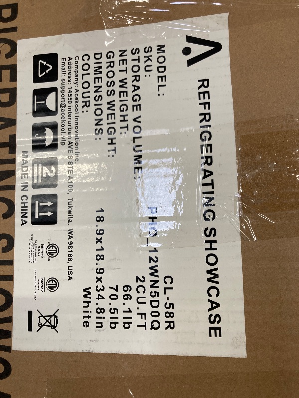 Photo 1 of ***SHELF CLIP MAY BE MISSING OR BROKEN***PeakPursuit Commercial Refrigerator 8.8 Cu.ft, Upright Beverage Display Cooler with Glass Door, LED Lighting, Adjustable Shelves, Casters, Merchandiser Fridge for Cafe, Bar, Retail, White***SHELF CLIP MAY BE MISSIN