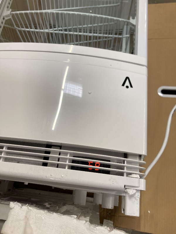 Photo 1 of ***SHELF CLIP MAY BE MISSING OR BROKEN***PeakPursuit Commercial Refrigerator 8.8 Cu.ft, Upright Beverage Display Cooler with Glass Door, LED Lighting, Adjustable Shelves, Casters, Merchandiser Fridge for Cafe, Bar, Retail, White***SHELF CLIP MAY BE MISSIN