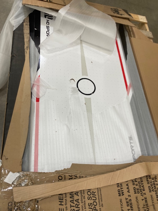 Photo 1 of ***It's used, it's unknown if any parts are missing, and it has a small tear in the middle****MD Sports 5 Ft. Air Hockey Table with Electronic Scorer and Pusher and Puck Set
