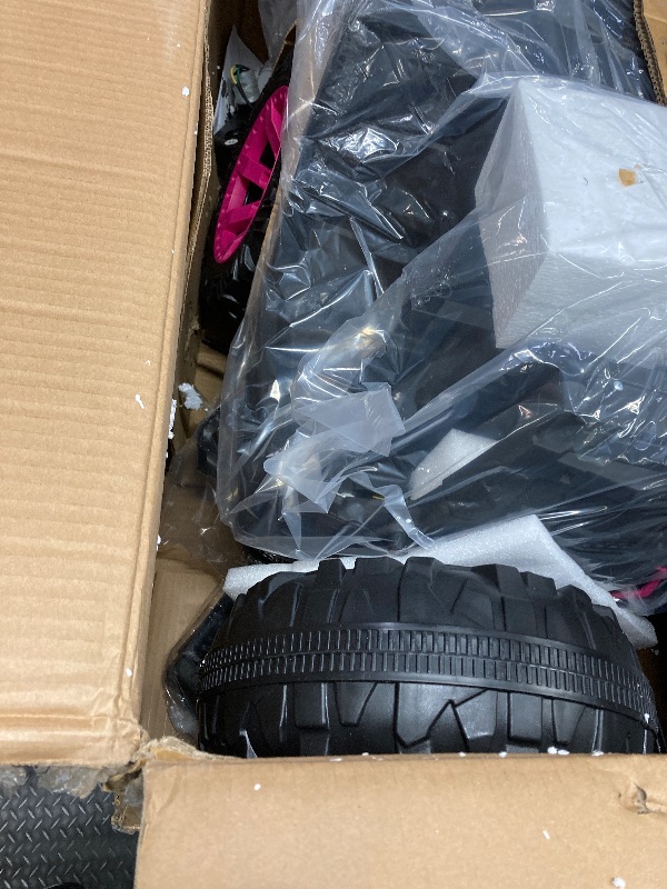 View 3 of **DAMAGED AND MISSING PARTS***Hikiddo Kids ATV 4-Wheeler, 24 Volt 4WD Ride On Toys for Big Kids w/ 2 Seater, 4x200W Motor, 5.6Mph Max Speed - Rose Pink