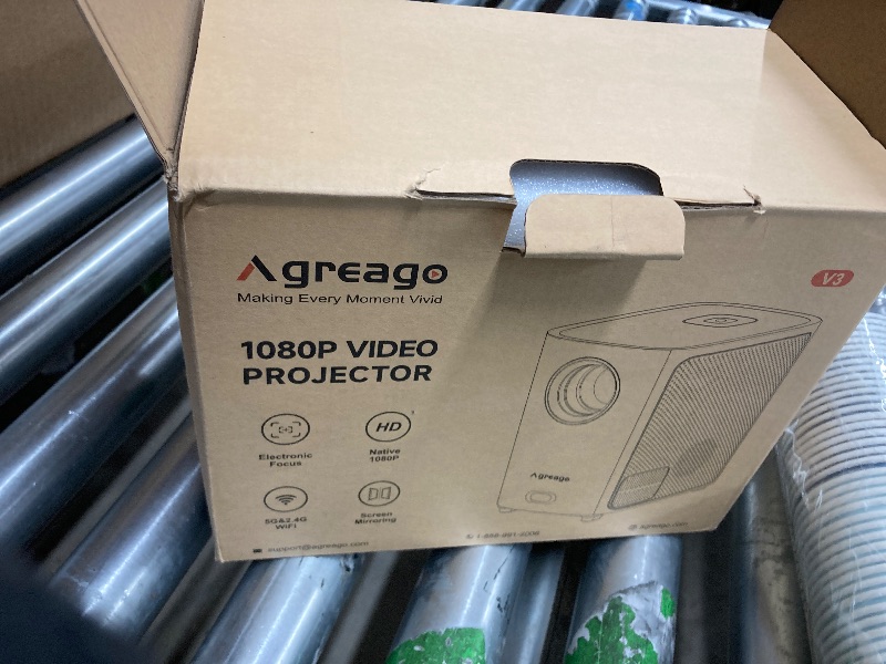 Photo 1 of [Electric Focus] Projector with WiFi and Bluetooth, Native 1080P 15,000 Lumens 4K Supported, Agreago Outdoor Movie Projector for Home Theater UP to 300", for iOS/Android/TV Stick/HDMI/USB