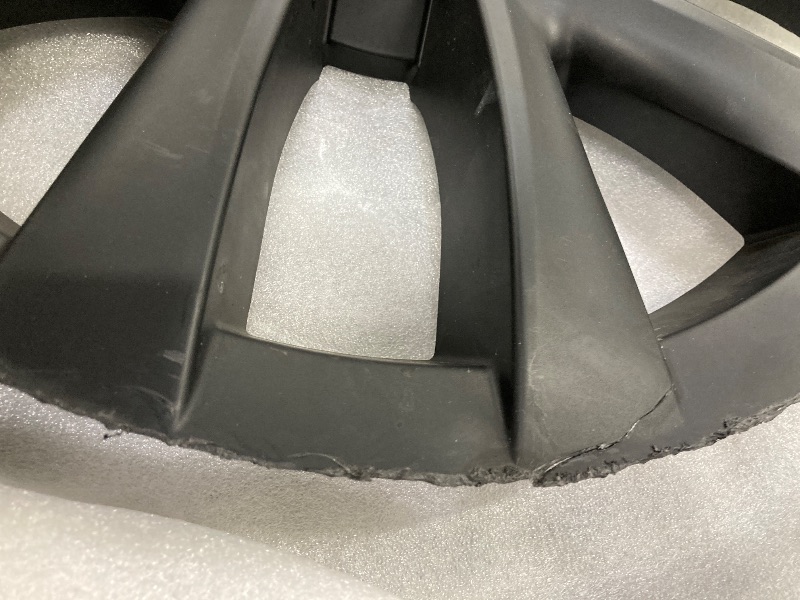 Photo 1 of **CHIPS AND CRACKS ON CAPS-SEE PICS***BASENOR Tesla Model 3 Wheel Cover 18 Inch Hubcaps Wheel Hub Caps OEM Rim Protectors Replacement Matte Black Exterior Accessories Performance (Set of 4) for 2017-2023 (Not Fit 2024 2025 Model 3)