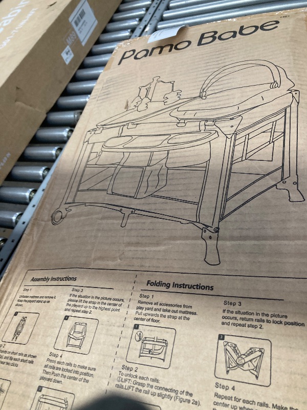 Photo 1 of ***SMALL SLICE IN THE CARRYING CASE ONLY**ITEM IS PERFECT***Pamo Babe 4-in-1 Baby Playard with Bassinet & Changing Table for ***SMALL SLICE IN THE CARRYING CASE ONLY**ITEM IS PERFECT**