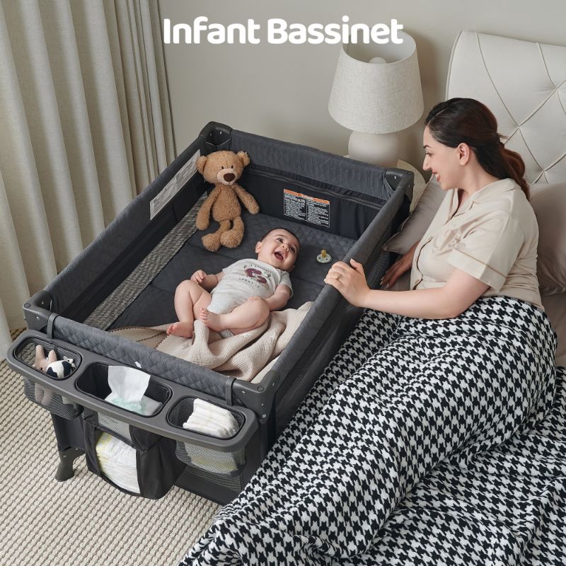 Photo 1 of ***SMALL SLICE IN THE CARRYING CASE ONLY**ITEM IS PERFECT***Pamo Babe 4-in-1 Baby Playard with Bassinet & Changing Table for ***SMALL SLICE IN THE CARRYING CASE ONLY**ITEM IS PERFECT**