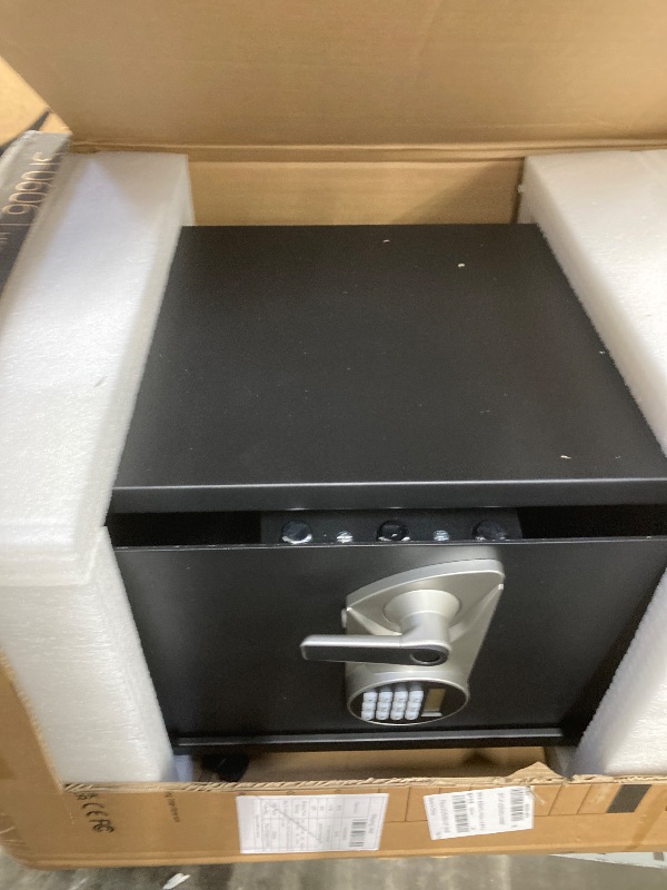 Photo 1 of ? Safe Box,Blacksmith 2.5 Cuft Biometric Safe Lock Box with Fingerprint,Code and Keys Access,16 Gauge Solid Steel Heavy Duty Security Money Safe Lock Cabinet with Fireproof Document Bag,Black
