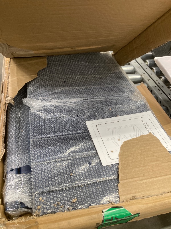 Photo 1 of **MISSING HARDWARE AND 2 LEGS**LZRS 24" Double Adirondack Outdoor Side Table, Pool Composite Patio Table,HDPE End Tables for Backyard,Pool, Indoor Companion, Easy Maintenance & Weather Resistant(Navy Blue)