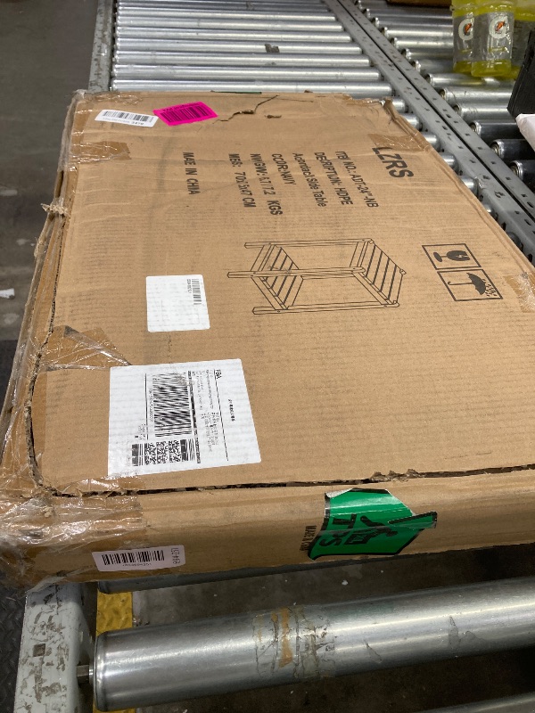 Photo 1 of **MISSING HARDWARE AND 2 LEGS**LZRS 24" Double Adirondack Outdoor Side Table, Pool Composite Patio Table,HDPE End Tables for Backyard,Pool, Indoor Companion, Easy Maintenance & Weather Resistant(Navy Blue)