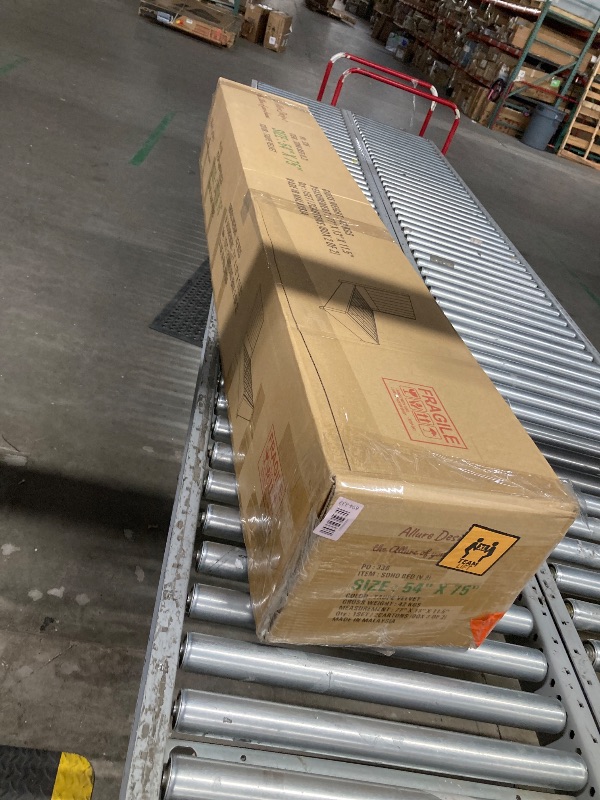 Photo 1 of **BOX 2 OF 2 ONLY/INCOMPLETE SET*** Soho Bed Frame with Upholstered Headboard Decorative Long Lasting Simple Assembly Beds  FULL/DOUBLE  TAUPE VELVET