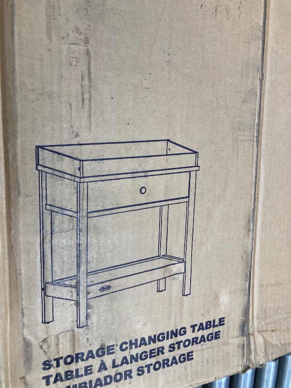 Photo 1 of ***Selling for Parts Only***Graco Storage Baby Changing Table (Driftwood) - GREENGUARD Gold Certified, Changing Table with Drawer, Changing Table Topper, Perfect for Any Nursery Décor