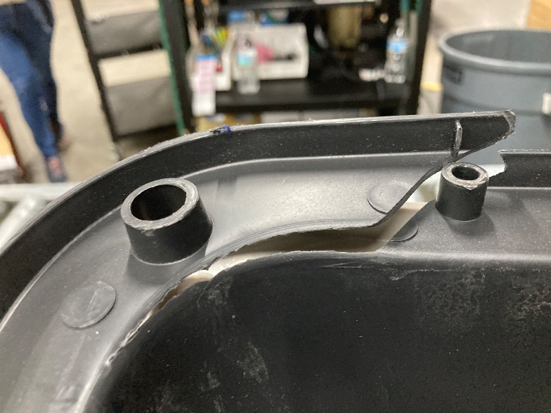 Photo 1 of **HAS CRACK ON ONE CORNER***Vibrant Life Pet Portable Kennel for Dogs Hard-Sided Travel Carrier Durable Metal Door Black & Grey for Pets 50-70 Lbs 36 L X 25 W X 27 H