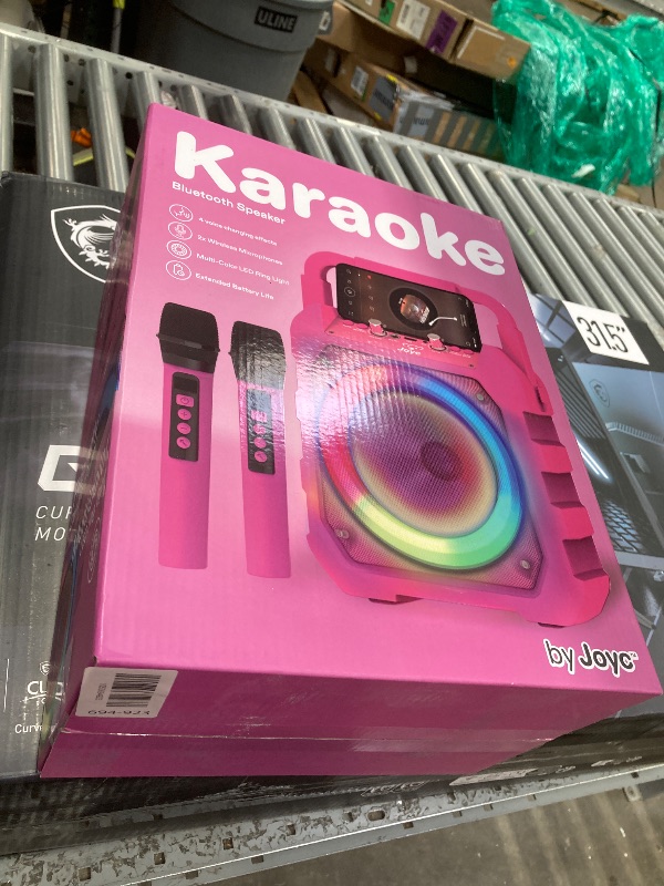 Photo 1 of  Karaoke Machine, Portable Bluetooth Karaoke Speaker with 2 Wireless Microphones