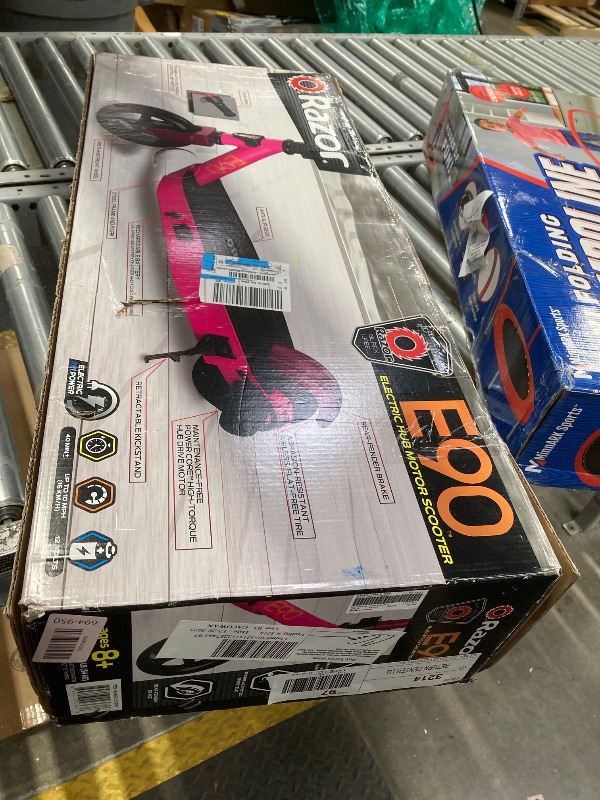 Photo 1 of **MISSING CHARGER WIRE***Razor Black Label E90 Electric Scooter for Kids Age 8 and Up, Power Core High-Torque Hub Motor, Up to 10 mph, All-Steel Frame