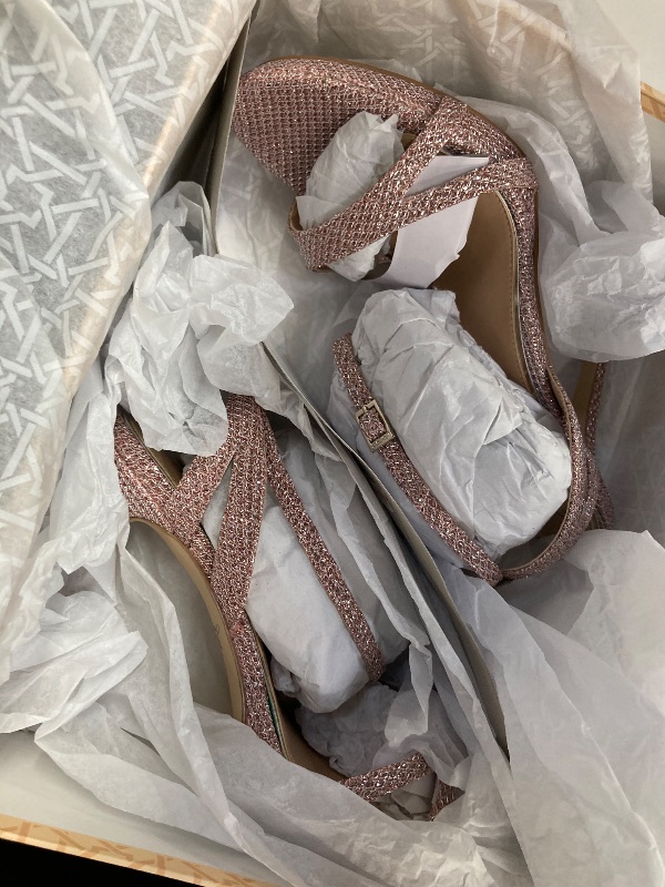 Photo 1 of +++DIFFERENT COLOR++++Jewel Badgley Mischka Arianna Shimmering Platform Stiletto SIZE 6