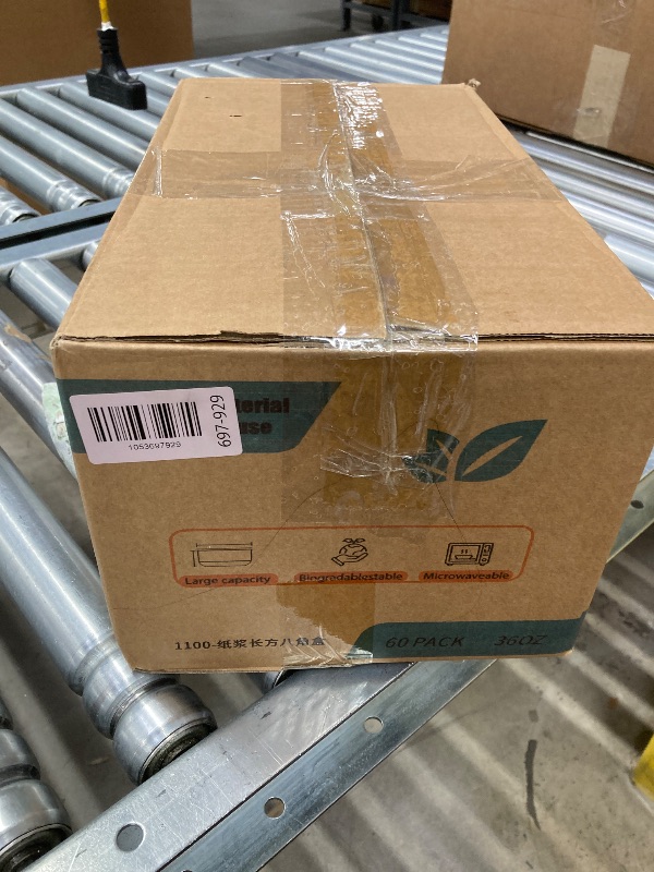 Photo 1 of ***COUNT IS NOT VERIFIED***Kaderron 36 oz 60 Pack Large Paper Bowls with Lids, Disposable Bowls Bulk Leakproof and Microwave Safe for Hot/Cold Use (36OZ-60PACK)***COUNT IS NOT VERIFIED**