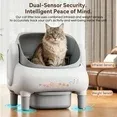 Photo 1 of ***Selling for Parts Only***Cumrige Self Cleaning Litter Box, Open Top Automatic Litter Box with App Control for Multiple Cats, Safety Sensors Protection, Large Waste Bin