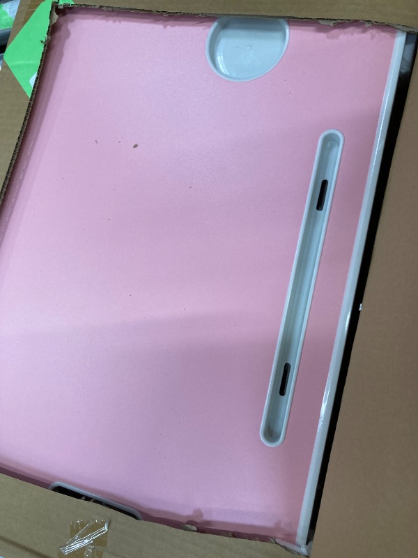 Photo 1 of ***PINK***PHANCIR Height & Angle Adjustable Lap Desk, Laptop Stand Bed Tray, Foldable Laptop Desk with Storage Drawer, Walnut