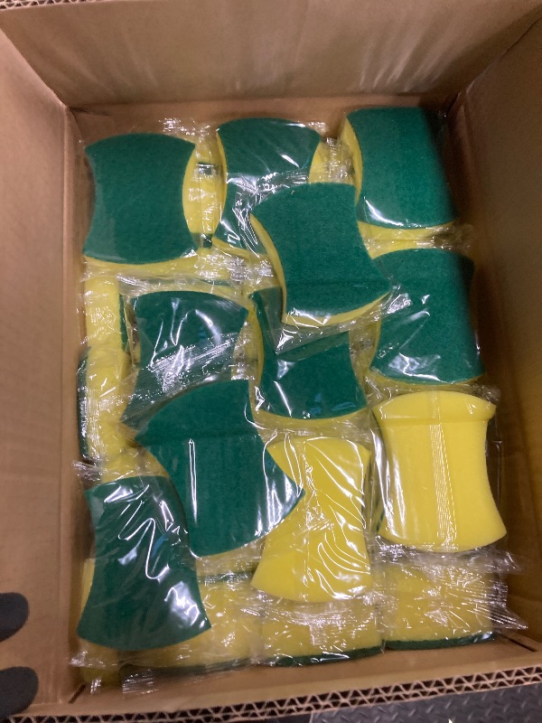 Photo 1 of (56 Pack) Kheoxusa Individually Wrapped Sponges,Sponges Individually Wrapped,Individually Wrapped Sponges Bulk Packed for Cleaning Dishes Kitchen Scrub Dish Non Scratch Scrubbers Small Mini Bulk-Waist