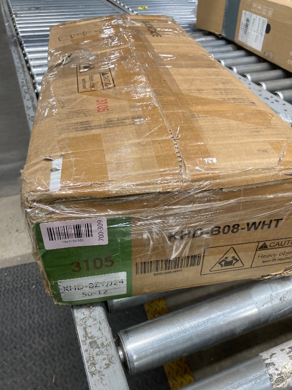 Photo 1 of *Pieces may be chipped* VECELO 4-Tier Bookcase, Modern Storage Cabinet with Height Difference Shelves for Standard Textbooks, 5 Cubes, Vertical or Horizontal, Easy Assembly, Pearl White