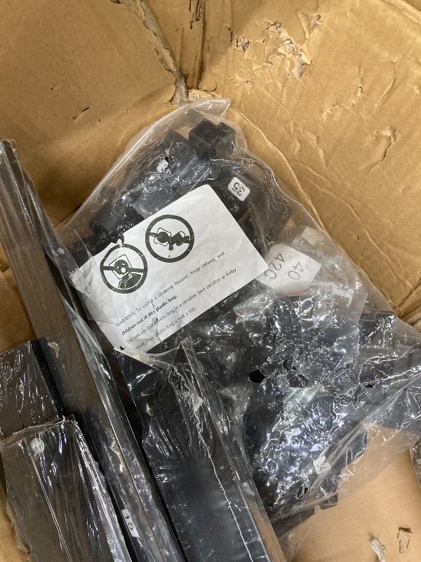 Photo 1 of *Missing hardware* *Boxes 1 and 2* 6x8 FT Greenhouse for Outdoors, Polycarbonate Greenhouse with Roof Vent, Ground Nails, Lockable Push Door, Aluminum Large Walk-in Green House for Outside Garden Backyard, Patio, Lawn, Black