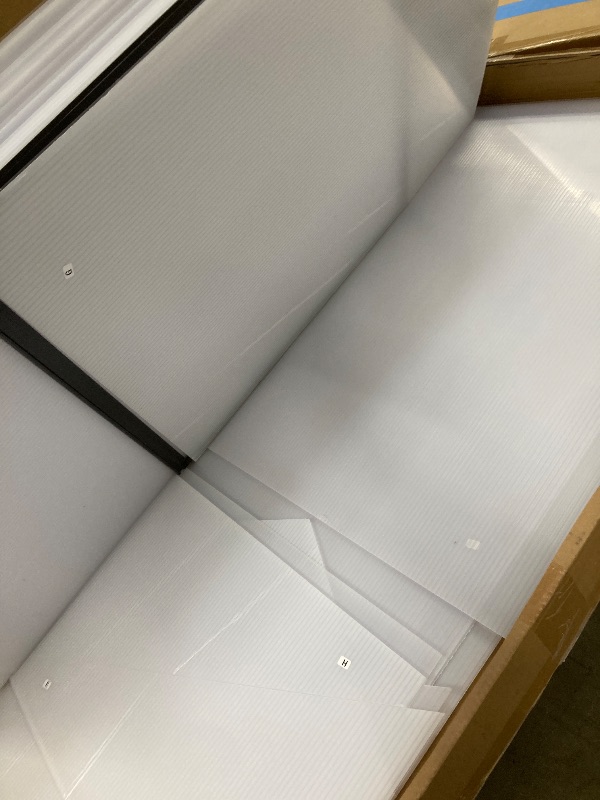 Photo 1 of *Missing hardware* *Boxes 1 and 2* 6x8 FT Greenhouse for Outdoors, Polycarbonate Greenhouse with Roof Vent, Ground Nails, Lockable Push Door, Aluminum Large Walk-in Green House for Outside Garden Backyard, Patio, Lawn, Black