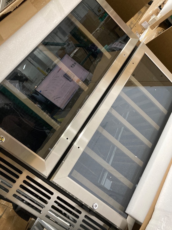 View 4 of *HEAVY* 30" Wine and Beverage Refrigerator - Dual Zone Wine and Beverage Cooler, Under Counter/Freestanding Wine and Beer Fridge Holds 29 Bottles & 110 Cans - Ideal for Home, Bar, and Office-Premium Cooling