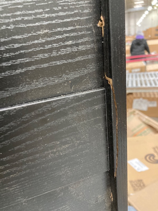 Photo 1 of ***(DAMAGE SOME DENTS, SCUFFS NOT IN BOX) Black 5 Drawer Dresser for Bedroom, 15" D x 23.7" W x 40.4" H in Simply Modern Chest of Drawers, Wood Storage Dresser with Deep Drawers for Living Room Hallway Entryway, Black ***(DAMAGE SOME DENTS, SCUFFS NOT IN