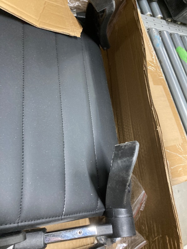 Photo 1 of ***SCUFFED & MISSING HARDWARE***TEAR IN BACK OF SEAT*** Buokaiw Foldable Office Chair,Folding Desk Chair with Wheels, 360 ° Rotation Leather Conference Training Chairs,Portable Padded Office Chairs. Backrest Bouncy,Black(1 Pcs)***SCUFFED & MISSING HARDWAR