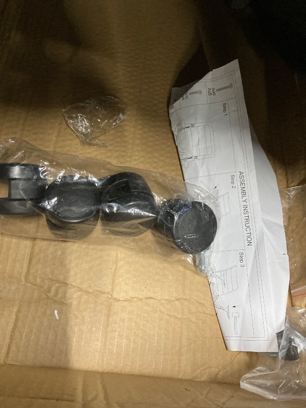 Photo 1 of ***SCUFFED & MISSING HARDWARE***TEAR IN BACK OF SEAT*** Buokaiw Foldable Office Chair,Folding Desk Chair with Wheels, 360 ° Rotation Leather Conference Training Chairs,Portable Padded Office Chairs. Backrest Bouncy,Black(1 Pcs)***SCUFFED & MISSING HARDWAR