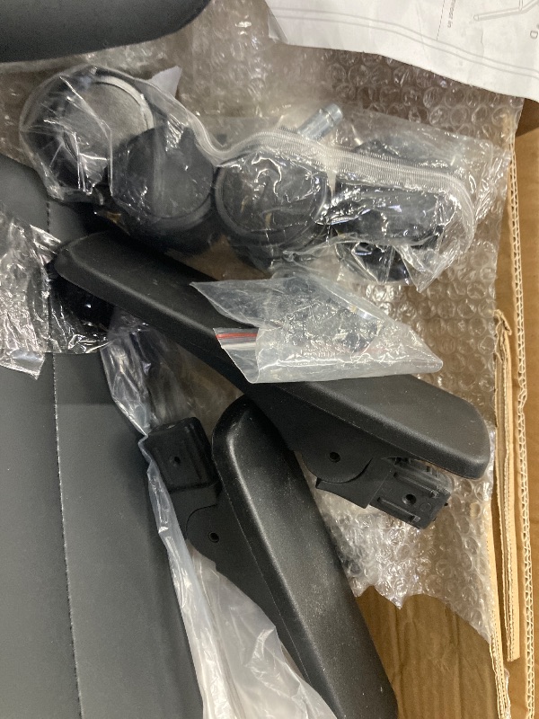 Photo 1 of ***SCUFFED & MISSING HARDWARE***TEAR IN BACK OF SEAT*** Buokaiw Foldable Office Chair,Folding Desk Chair with Wheels, 360 ° Rotation Leather Conference Training Chairs,Portable Padded Office Chairs. Backrest Bouncy,Black(1 Pcs)***SCUFFED & MISSING HARDWAR