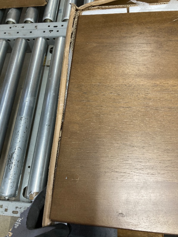 Photo 1 of *Pieces chipped/cracked* Nathan James Beacon Boho Accent Cabinet with Doors, Free Standing Kitchen Cabinet Storage with Adjustable Interior Shelf and Seagrass Accent, Dark Brown