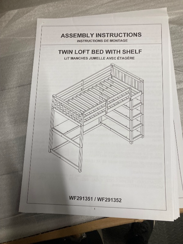 Photo 1 of *BOX 1/2 ONLY* Twin Loft Bed, Gray