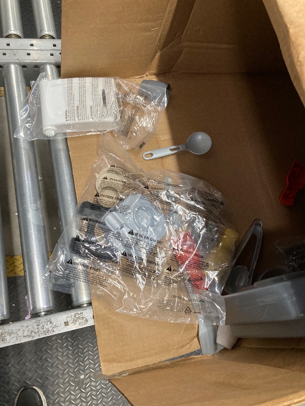 Photo 1 of *Water damage box* Step2 Fun with Friends Kids Kitchen Playset, Indoor/Outdoor Kitchenette with Lights & Sounds, Durable Plastic, 25-Piece Toy Accessories, Toddlers 2+ Years, Gray