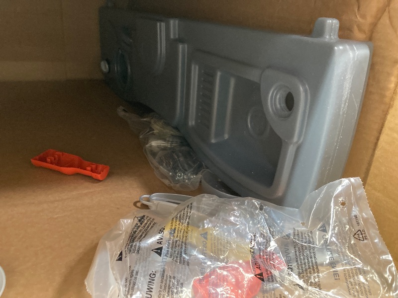 Photo 1 of *Water damage box* Step2 Fun with Friends Kids Kitchen Playset, Indoor/Outdoor Kitchenette with Lights & Sounds, Durable Plastic, 25-Piece Toy Accessories, Toddlers 2+ Years, Gray