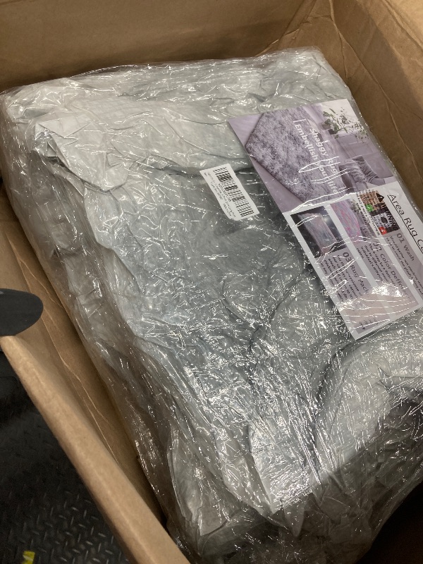 Photo 1 of *FACTORY SEALED* TABAYON 8 x 10 Feet Shag Area Rugs, Ultra Soft Indoor Modern Nursery Rug, Tie-Dyed Light Grey Plush Shaggy Throw Carpets for Boy and Girls Room Dorm Living Room