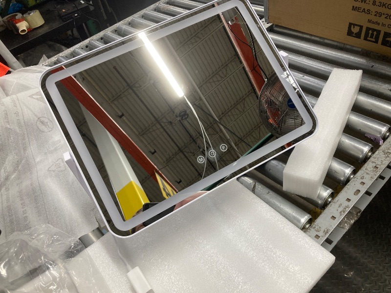 Photo 1 of *LIGHT DOESN"T WORK* ViKert Vanity Mirror with Lights, 5X Magnification Spot Mirror, Makeup Mirror with Dimmable 3 Color Lighting, 17.3"L x 14.2"W